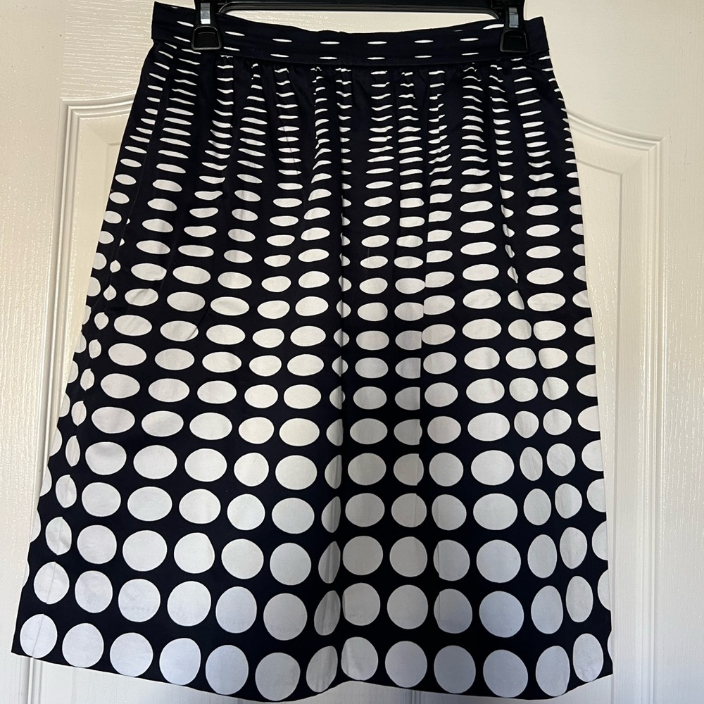 J. Crew Straight Skirt Polka Dots